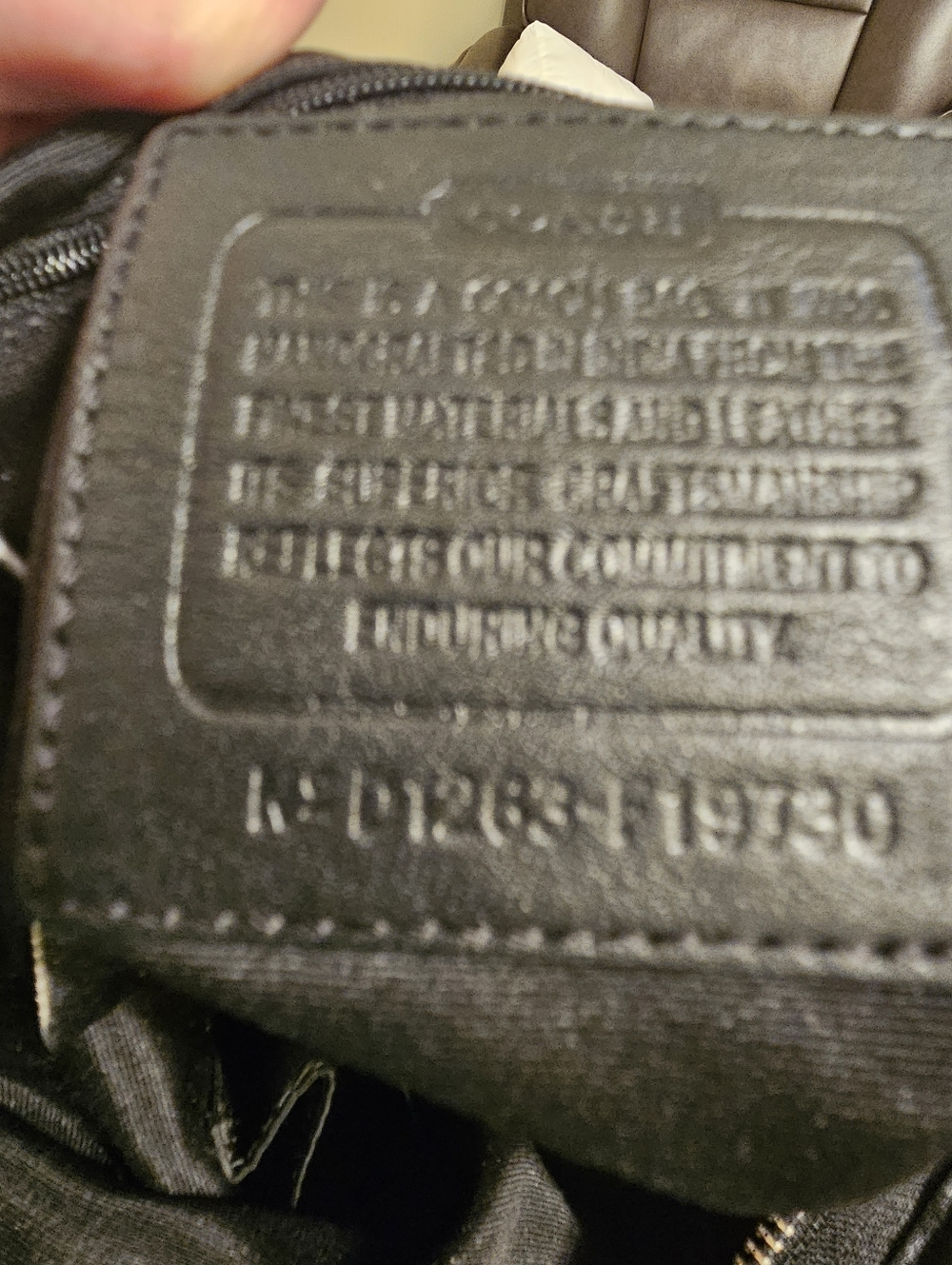 Coach Signature Chain Duffle Bag – Style F19730 Black Canvas With Leather - Picture 3 of 12